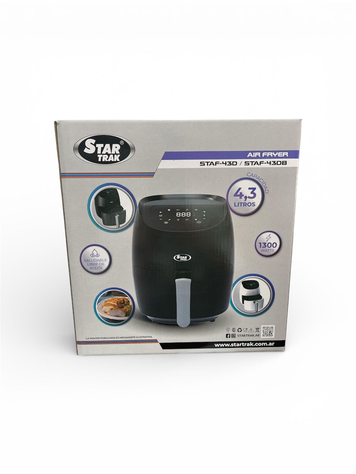 Freidora de Aire 4.3L Digital Negra-STAF-43D